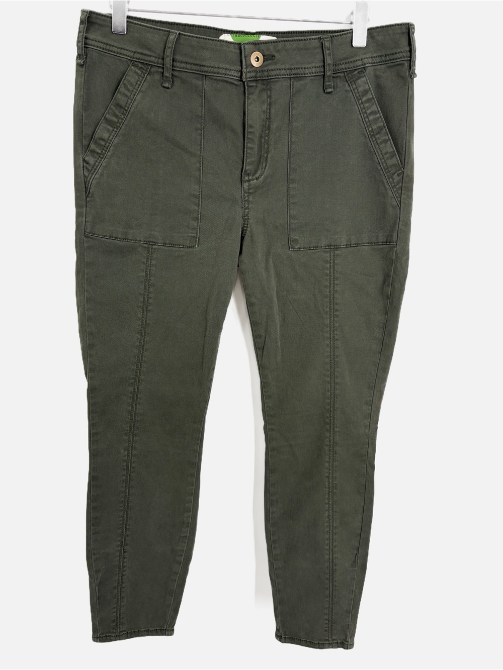 Anthropologie utility ankle pants mosswood cargo pocket slim ankle pants 30P